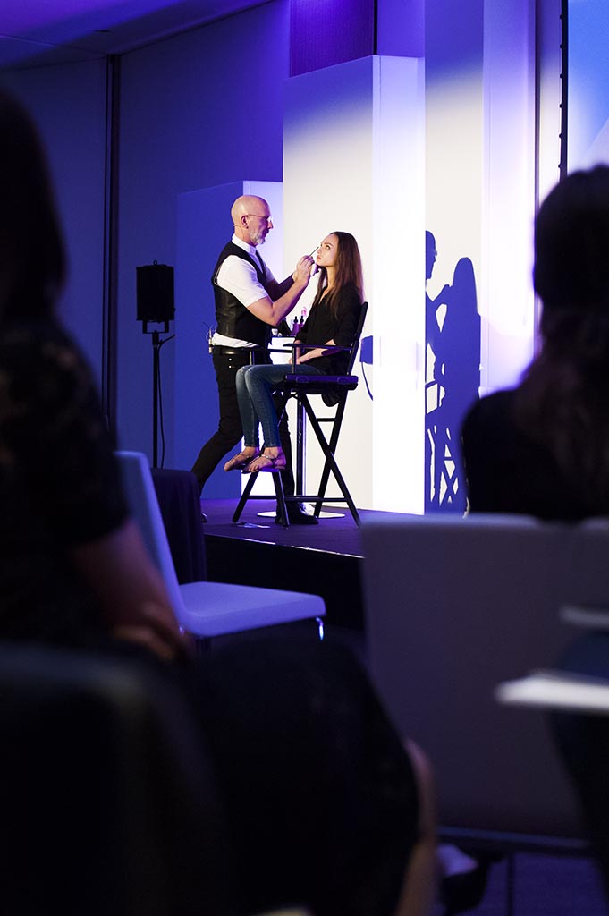 Rob Cartwright Photography MAC make up cosmetics beauty ME hotel strand london conference meeting presenter presenting speaker Terry Barber creative artistry demonstration masterclass training
