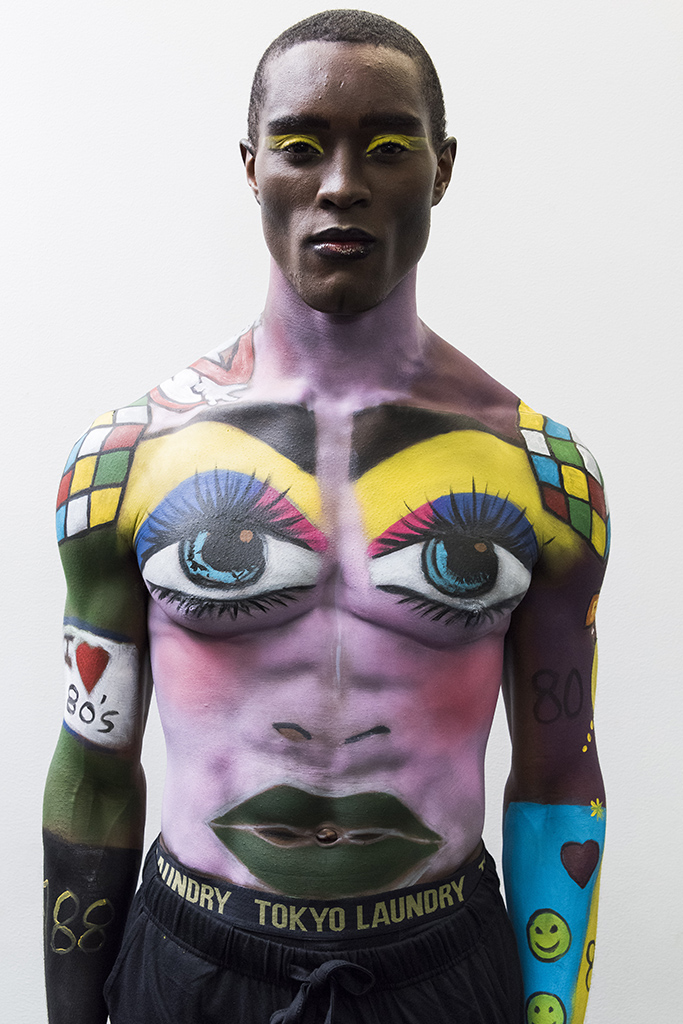 Rob Cartwright Photography MAC make up cosmetics beauty artistry colour bodypainting 80s rubix male model Generator incentive reward team building Estee Lauder Companies ELC business corporate event photography photo
