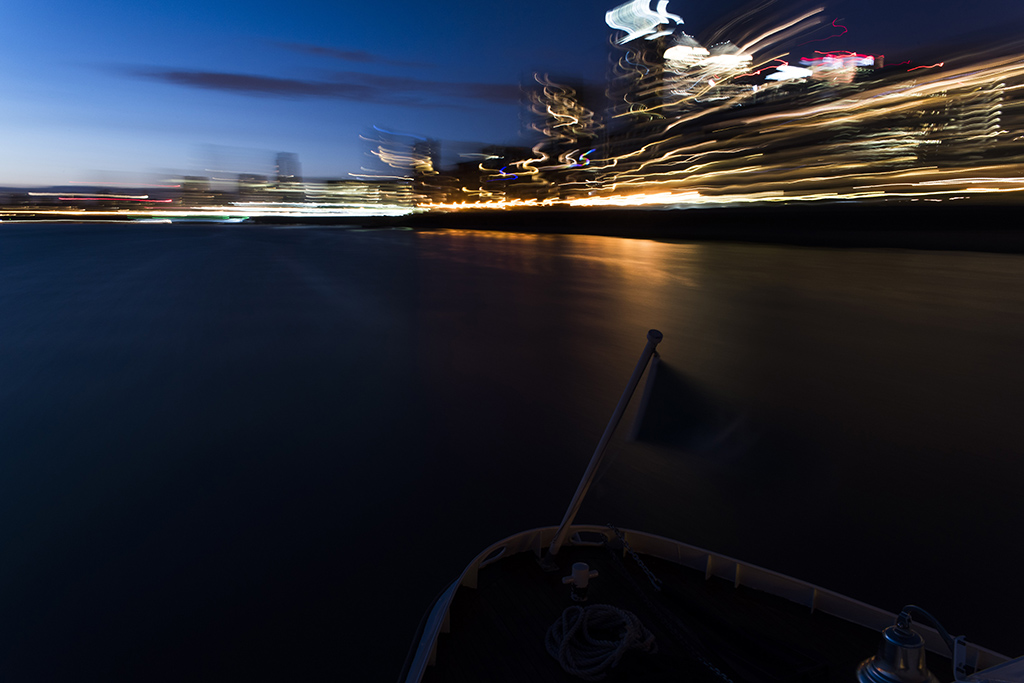 Rob Cartwright Photography www.robcartwrightphotography.com London UK professional corporate business event Estee Lauder companies ELC party silver barracuda boat thames river cruise trip journey light trails slow shutter motion long exposure night